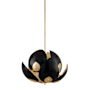 Hudson Valley Lighting Lotus 8 Light 24" Wide Abstract Chandelier Gold Leaf / Black