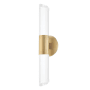 Hudson Valley Lighting Rowe 2 Light 20" Tall LED Wall Sconce Aged Brass