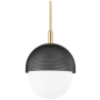 Hudson Valley Lighting Nyack 14" Wide Pendant Aged Brass / Black