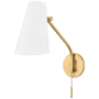 Hudson Valley Lighting Patten Single Light 16" Tall Wall Sconce Aged Brass