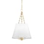 Hudson Valley Lighting Burdett 4 Light 15" Wide Pendant Aged Brass