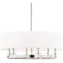 Hudson Valley Lighting Durham 6 Light 31" Wide Taper Candle Drum Chandelier Polished Nickel