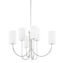 Hudson Valley Lighting Harlem 6 Light 28" Wide Pillar Candle Chandelier Polished Nickel