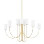 Hudson Valley Lighting Harlem 10 Light 48" Wide Pillar Candle Chandelier Aged Brass