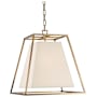 Hudson Valley Lighting Kyle 4 Light 17" Wide Pendant Aged Brass / White Silk Shades