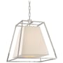 Hudson Valley Lighting Kyle 4 Light 17" Wide Pendant Polished Nickel / White Silk Shades