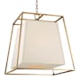 Hudson Valley Lighting Kyle 6 Light 24" Wide Pendant Aged Brass / White Silk Shades
