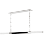 Hudson Valley Lighting Huntington 2 Light 60" Wide LED Linear Chandelier Polished Nickel / Black