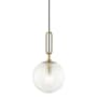 Hudson Valley Lighting Jewett 8" Wide Mini Pendant Aged Brass