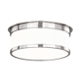 Hudson Valley Lighting Geneva 2 Light 12" Wide Flush Mount Drum Ceiling Fixture Polished Nickel