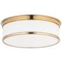 Hudson Valley Lighting Geneva 3 Light 15" Wide Flush Mount Drum Ceiling Fixture Aged Brass