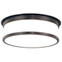 Hudson Valley Lighting Geneva 3 Light 15" Wide Flush Mount Drum Ceiling Fixture Old Bronze