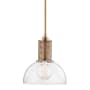 Hudson Valley Lighting Halcyon Single Light 14" Wide Pendant Aged Brass