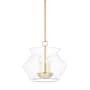 Hudson Valley Lighting Edmonton 3 Light 15" Wide Multi Light Pendant Aged Brass