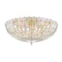 Hudson Valley Lighting Floral Park 6 Light 21" Wide Semi-Flush Ceiling Fixture Aged Brass