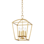 Hudson Valley Lighting Bryant 4 Light 12" Wide Taper Candle Multi Light Pendant Gold Leaf