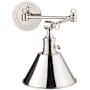 Hudson Valley Lighting Garden City 11" Tall Wall Sconce with Swing Arm Polished Nickel
