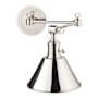 Hudson Valley Lighting Garden City 11" Tall Wall Sconce with Swing Arm Polished Nickel