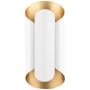 Hudson Valley Lighting Portland Single Light 15" Tall Bathroom Sconce Polished Nickel