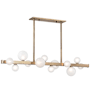 Hudson Valley Lighting Mini Hinsdale 12 Light 45" Wide LED Linear Chandelier Aged Brass