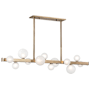 Hudson Valley Lighting Mini Hinsdale 12 Light 45" Wide LED Linear Chandelier Aged Brass