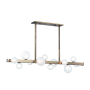 Hudson Valley Lighting Mini Hinsdale 12 Light 45" Wide LED Linear Chandelier Aged Brass