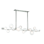 Hudson Valley Lighting Mini Hinsdale 12 Light 45" Wide LED Linear Chandelier Polished Nickel