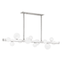 Hudson Valley Lighting Mini Hinsdale 12 Light 45" Wide LED Linear Chandelier Polished Nickel