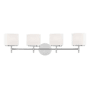 Hudson Valley Lighting Trinity 4 Light 31" Wide Bathroom Vanity Light Polished Chrome