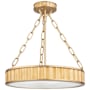 Hudson Valley Lighting Middlebury 3 Light 16" Wide Semi-Flush Ceiling Fixture Aged Brass