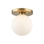 Hudson Valley Lighting Baird Single Light 5" Tall LED Bathroom Sconce Aged Brass