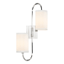 Hudson Valley Lighting Junius 2 Light 22" Tall Wall Sconce Polished Nickel