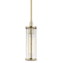Hudson Valley Lighting Marley Single Light 4" Wide Mini Pendant Aged Brass
