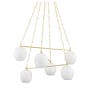 Hudson Valley Lighting Asbury Park 6 Light 38" Wide Chandelier Aged Brass