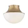 Hudson Valley Lighting Lettie Single Light 11" Wide Integrated LED Flush Mount Bowl Ceiling Fixture Aged Brass