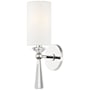 Hudson Valley Lighting Birch Single Light 15" Tall Wall Sconce Polished Nickel