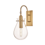 Hudson Valley Lighting Ivy Single Light 18" Tall LED Wall Sconce Aged Brass