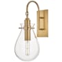Hudson Valley Lighting Ivy Single Light 8" Wide LED Mini Pendant Aged Brass