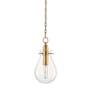 Hudson Valley Lighting Ivy Single Light 8" Wide LED Mini Pendant Aged Brass