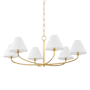 Hudson Valley Lighting Stacey 6 Light 40" Wide Chandelier Aged Brass