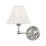 Hudson Valley Lighting Classic No.1 Single Light 11" Tall Wall Sconce Polished Nickel
