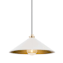 Hudson Valley Lighting Clivedon 20" Wide Pendant Aged Brass / Off White