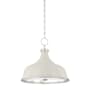Hudson Valley Lighting Painted No. 1 3 Light 18" Wide Pendant Polished Nickel / Off-White