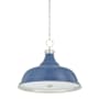 Hudson Valley Lighting Painted No. 1 4 Light 24" Wide Pendant Polished Nickel / Soft French Blue