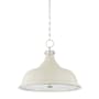 Hudson Valley Lighting Painted No. 1 4 Light 24" Wide Pendant Polished Nickel / Off-White