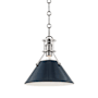Hudson Valley Lighting Painted No.2 Single Light 10" Wide Mini Pendant Polished Nickel