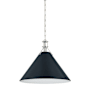 Hudson Valley Lighting Painted No. 2 21" Wide Pendant Polished Nickel / Darkest Blue