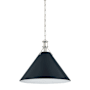 Hudson Valley Lighting Painted No. 2 21" Wide Pendant Polished Nickel / Darkest Blue