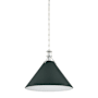 Hudson Valley Lighting Painted No. 2 21" Wide Pendant Polished Nickel / Soft Studio Green