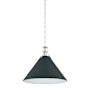 Hudson Valley Lighting Painted No. 2 21" Wide Pendant Polished Nickel / Soft Studio Green